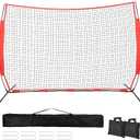 7x7/16x10/20x10ft Backstop Net, Ball Stop Net with Handbag,Fix Sports Net Barrier by 4 Spike&2 Sandbag,Sports Practice Barrier Net for Baseball,Softball,Lacrosse Train,Backstop Net for Backyard
