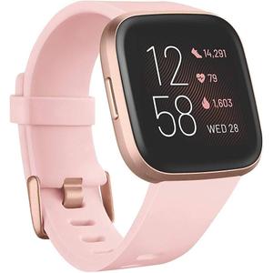 Fitbit Versa 2 Smartwatch Carbon (Black) with Bonus Bands 
