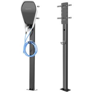 Universal EV Charger Pedestal Stand, 59-Inch Floor Mount with Cable Hook