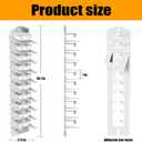 2 x Hat Stand for Baseball Caps Hat Organizer for Baseball Caps Hold up to 20 Hats hat stand wall mounted Strong Adhesive Hat Hanger Hat racks (Transparent-2)