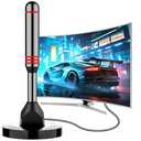 Digital TV Antenna for Smart TV Indoor，2026 HD Antenna with Strong Magnetic Base, 360°&Long Range Reception HDTV Antennas for Local Channels, Easy Installation Antennas for TVs Without Cable (5.5 In)