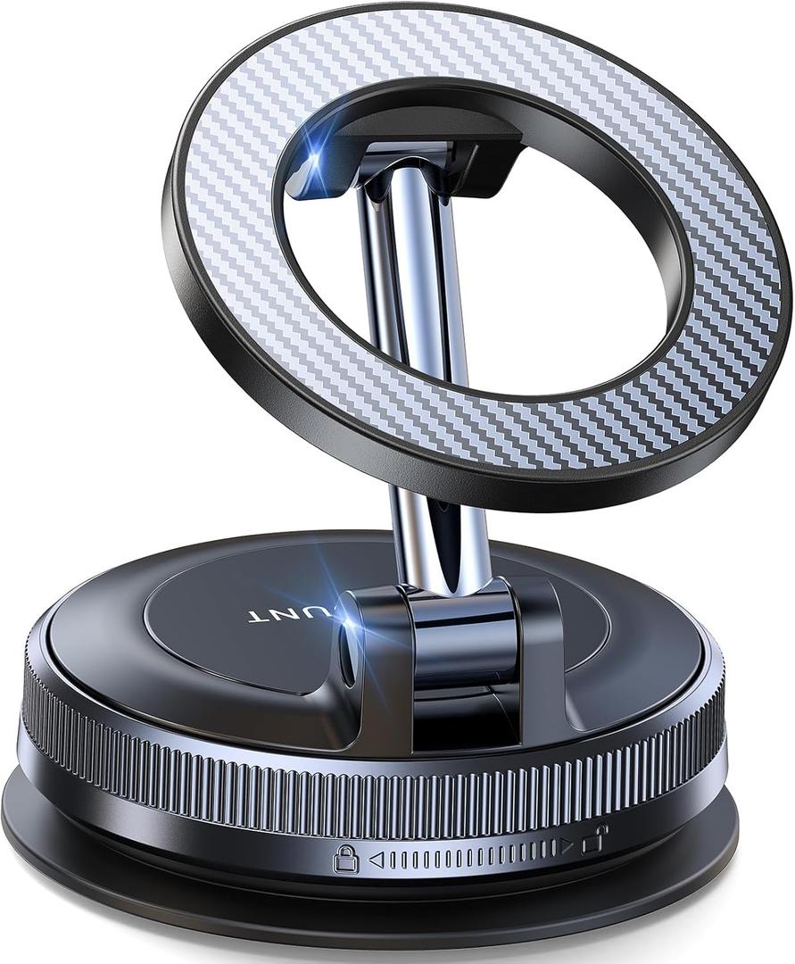 Magcarmount for Magsafe Car Mount carmount 2.0 Magnetic Phone Mount【Flexible Mount】Vacuum Car Phone Holder Mount【Super Suction】Phone Mount for Car Truck Accessories for iPhone 17 16 15 Vehicle Mounts