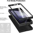 Foluu Slim Fit Case for Samsung Galaxy Z Fold 5 Case, with Front Built-in Screen Protector, Ultra Thin Matte PC Protective Cover for Samsung Galaxy Z Fold5 5G 2023 (Black)