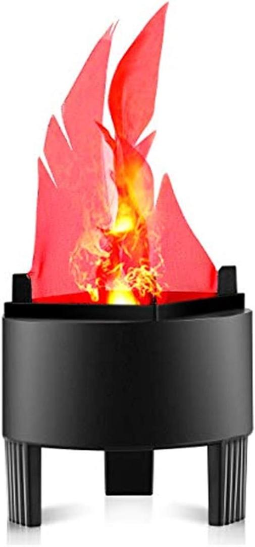 ele ELEOPTION Electronic LED Fake Fire Flame Simulated Effect Light No Heat Base Support Halloween Artificial Flames 3D Campfire Centerpiece for Christmas, Festival Night Clubs (3D Triangle Flame)