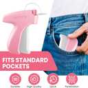 Stitch Gun for Clothes, Handheld Stitch Gun Quick Clothing Fixer, Portable Tagging Gun for Home & Retail Use, Includes 6 Needles,1000 Black & 1000 White Fasteners (Pink,1pcs+2000tag)
