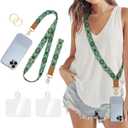 Piefly Phone Lanyard Crossbody Wrist Strap, Boho Bohemain Cell Phone Lanyards for Around the Neck Wristlet Shoulder, Adjustable Strap for Keys Accessories Travel Essentials