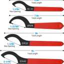Mdvora Coilover Spanner Wrench Set, 4pcs, Alloy Steel, Rubber