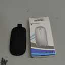 Wireless Bluetooth Mouse for iPad/MacBook Pro/Air/Laptop/pc Rechargeable Silent Mouse Portable Slim for Surface Pro/Lenovo/Samsung Tablet (Black)