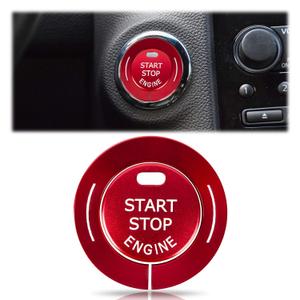 Engine Push Start Stop Button Cover for Infiniti Q50L QX50 Q50 QX56 Q60 QX70 Q70L QX80 QX30, Ignition Button Decoration Trim & Ring Protector Stickers Car Accessories for Infiniti (Red)