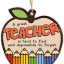 2026 Teacher Appreciation Gifts - Goodbye Teacher Thank You Gift, Wooden Teachers Ornament for Christmas Tree Decorations, for Teachers Daycare Kindergarten Preschool Special Education