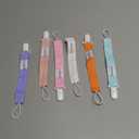 babygoal Pure Color Pacifier Clips, 6 Pack Binky Paci Holder Clips Leashes Fits for Most Baby Pacifiers and Binkies