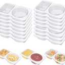 2 x Reusable Snack Containers with Lids for Kids Adults, 15 Sets Clear Stackable Meal Prep Lunch Pack Christmas Containers Box Food Condiment Organizations Portion Control Fridge Camping Party Supplies