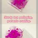SAFERIN Fascinator for Women Hair Clip Hat Bowler Feather Flower Veil Wedding Party Hat Tea Hat (Pink)