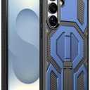 for Galaxy S24/S25 Magnetic Case with Screen Protectors, Blue | Compatible with MagSafe, Concealed Kickstand, 2 Pack Screen Protectors, Military Grade, Double Layer, Shockproof Protection