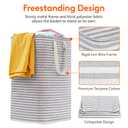 Lifewit Laundry Hamper Large Collapsible Laundry Basket, Freestanding Waterproof Clothes Hamper Storage with Easy Carry Handles for Clothes in Bedroom Bathroom College Dorm for Adults, Gray, 80L (Grey)
