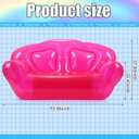 Kigley Inflatable Chair Blow Up Couches Transparent Inflatable Sofa Seat Yard Patio Portable Air Couch Furniture for Outdoor Indoor Camping Beach Room(Double Seat,Pink)