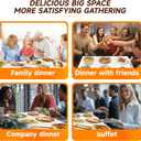 TOPRATED Large Splicing Electric Warming Tray (25x15 inch), Metal Foldable and Portable Heating Warmers Food Warming Mat for Kitchen,Parties, Buffet, Restaurant, Family dinner,Countertop (3 boards)