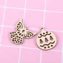 SUPVOX Christmas Tree Decorations: 50pcs Unfinished Wooden Christmas Ornaments - DIY Paintable Xmas Tree Hanging Decor for Holiday Home Decor, Crafts (Mixed Pattern)