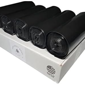 4 Pcs Top MaxiMite 50-60 Gallon Trash Bag Black 100 Count Made in USA