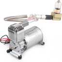 12V 150PSI Air Horn Suspension Compressor Kit 3/8 NPT Silver | Heavy Duty, Mini Onboard, with 1/4 NPT Adapter, for Car Train Truck Horn/Bag/Suspension