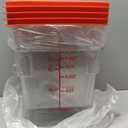 BIEAMA 4 Pack 8 Qt Square Food Storage Containers with Lids, NSF, Clear