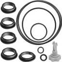 Sand Filter Pump Seal Gasket Parts, Replacement Repair Set Compatible with Intex Sand Filter Pumps, Air Release Valve & O-Rings (Black)