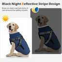 Dog Winter Coat with Harness Built-in | Waterproof Dog Jacket with Zipper & Fleece Lining | Reflective Cold Weather Coat for Large Dogs, 2XL