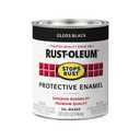 Rust-Oleum Stops Rust Gloss Black Oil-based Industrial Enamel Paint Quart