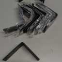 Black Heavy Duty L Brackets 3x3 Inch (25 Pack) 12-Gauge Steel Corner Braces, 90 Degree Angle Brackets for Wood Furniture, Shelves, Bed Frame Reinforcement - Rustproof Bracket with 8 Pre-Drilled Holes