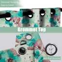 weesire 2 Pack 100% Blackout Boho Floral Curtains, Teal Flower Pattern, 52x96 Inches, Living Room & Bedroom