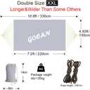GOCAN Brazilian Double Hammock 2 Person Extra Large 330X150cm Load Capacity 600Pound Canvas Cotton Hammock for Patio Porch Garden Backyard Lounging Outdoor and Indoor XXL(Grey)