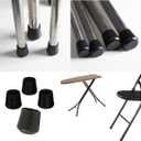 2 x Table Chair Rubber Leg Tips Caps, 8PCS Chair Leg Tips Caps, Rubber Furniture Feet Round for Furniture Legs, No Scratches and Reduce Noise(Black)