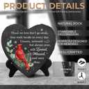 Cardinal Heart Memorial Stone - Those We Love Sympathy Gift, 8 inches x 0.3 inches