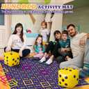 Hundred Activity Mat Math Rug Hundreds Chart Set 1-100 Counting Rug for Home Classroom, 4x4 ft Non-Slip Educational Activity Mat with Dice Frames, Large Math Learning Tool for All Ages