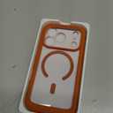 Miracase Magnetic for iPhone 17 Pro Case 6.3" [Compatible with MagSafe] Full-Body Phone Case with Built-in Glass Screen Protector & Camera Control,Drop Proof iPhone 17 Pro Cover, Orange