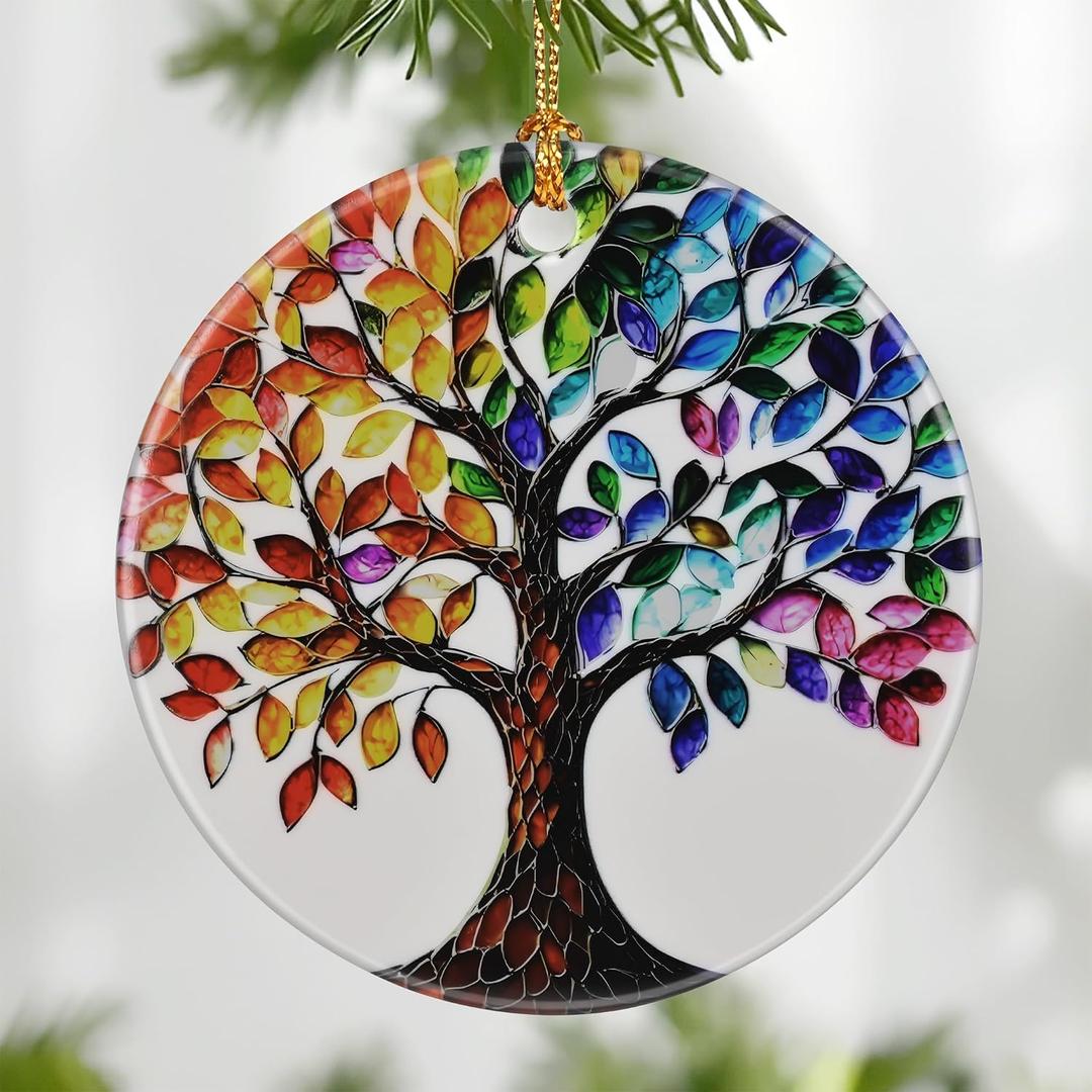 2 x Tree of Life Ornament, Christmas Ornament – Christmas Tree Decor, Holiday Decoration, Stocking Stuffer, Festive Gift Idea, Gifts for Friends, Family