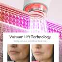 Red Light Therapy Device for Face and Neck, 3-in-1 Microcurrent & Vacuum Facial Massager, Skin Tightening, Firming and Anti-Aging Skincare Tool (White)