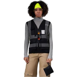 A-SAFETY High Vis Safety Vest for Women - Reflective Strips, Multi-Pockets, Zipper Closure (Medium)