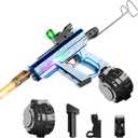 Electric Water Gun for Adults Kids, with Lighting Effects, Automatic & Manual Dual Mode High Powered High Capacity Squirt Guns, 32 FT Range for Adult Kid (Solid - Blue)