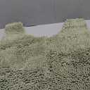 Smiry Luxury Chenille Toilet Rugs U-Shaped 20x20, Soft Absorbent Non-Slip Contour Bathroom Rugs for Toilet, Machine Washable Contoured Bath Mats, Sage Green