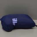 Illo Wearable Pillow Sleep Mask | Blackout Weighted Eye Mask for Sleeping Napping & Side Sleepers | Soft Mulberry Silk Blend Patented Light Blocking for Travel Bed Camping Airplane Work | Women & Men (Midnight Blue)