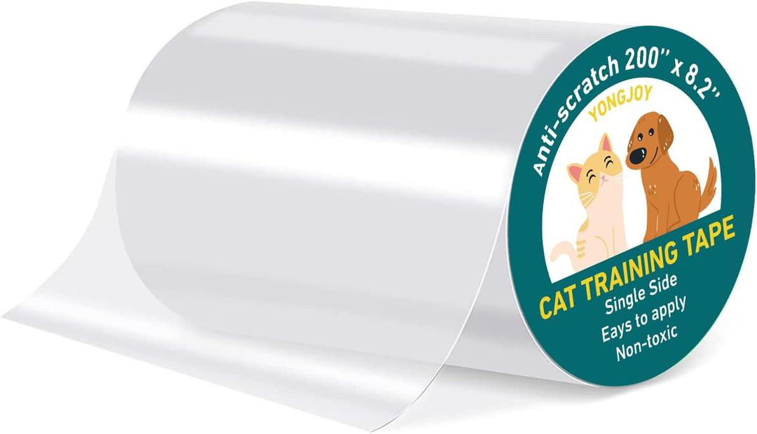 Door Protector from Dog Scratching - Cat Scratch Door Frame Single Side Adhesive Protector Anti Dog Scratch Door Guard for Dogs Clear - 200" x 8.2"