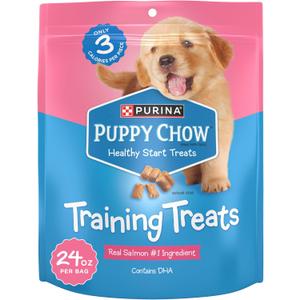 Purina Puppy Chow Training Treats, Healthy Start Salmon Treats - 24 oz. Pouch (EXP 10/22/26)