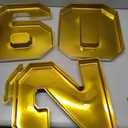 Tellingyou 2026 Charcuterie Number Fillable Plastic Boxes 13.7" Graduation Large Fillable Tray Numbers for Chocolate Candy Snack Grad Party Supplies(Gold)