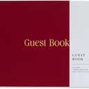Lamare Wedding Guest Book  Elegant Guest Book for Party, Baby Shower Guest Book & Polaroid Guest Book for Wedding (Burgundy)