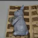 Tiejiajiang Solar Garden Outdoor Statues Bunny with Gazing Ball - Outdoor Decor Garden Rabbit Statue for Patio, Balcony, Yard, Lawn Ornament - Unique Housewarming Gifts