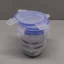 KIGI [ 4 PACK ] 10oz Small Plastic Bowls with Lid Leakproof Food Storage Container Set Meal Prep Containers