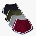 Cameway 4 Pack Women's Cotton Yoga Dance Short Pants Sport Shorts Summer Athletic Cycling Hiking Sports Shorts Size XL