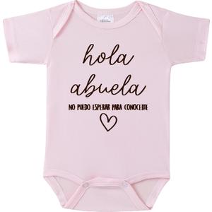 Hola Abuela & Abuelitos Baby Onesie,Spanish Pregnancy Announcement Outfit for Grandma to Be,Baby Announce