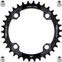 YBEKI Pro-Grade 104BCD Chainring (30-52T) CNC 7075-T6 Aluminum Narrow-Wide MTB/Road Round Oval Bike Chainwheel | Shimano/SRAM 8-11 Speed Compatible | 573MPa Strength(Black/Red/Blue)